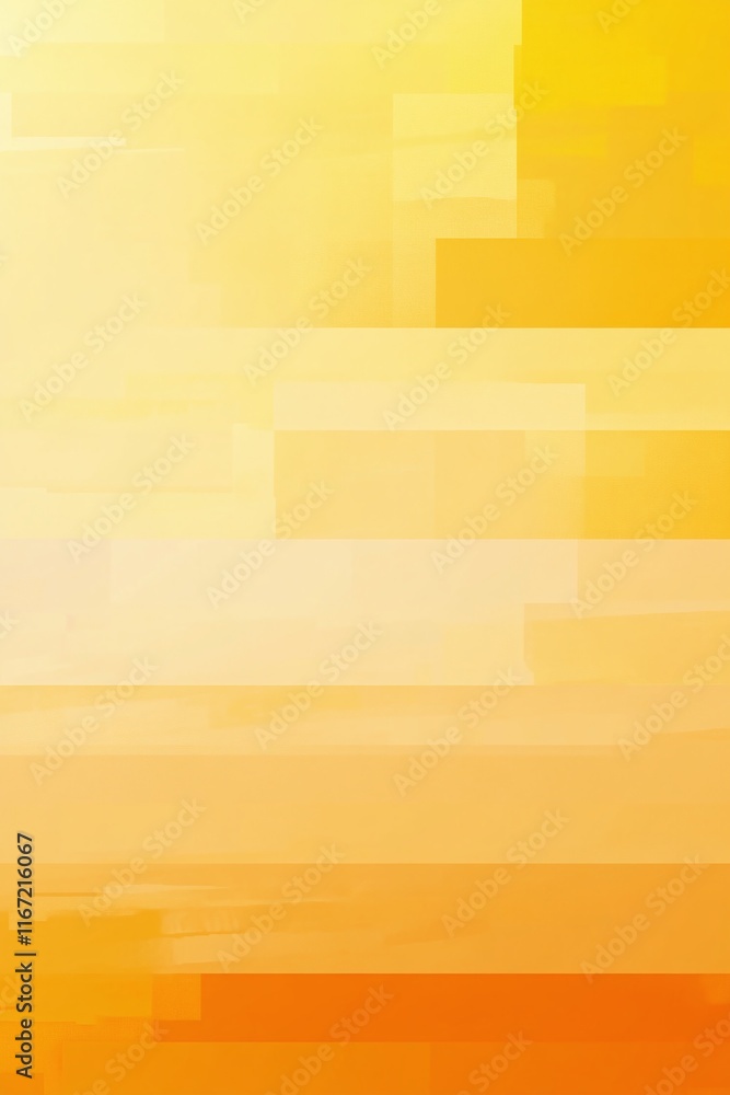 Poster bright yellow transitioning into pastel peach in a pixel format.