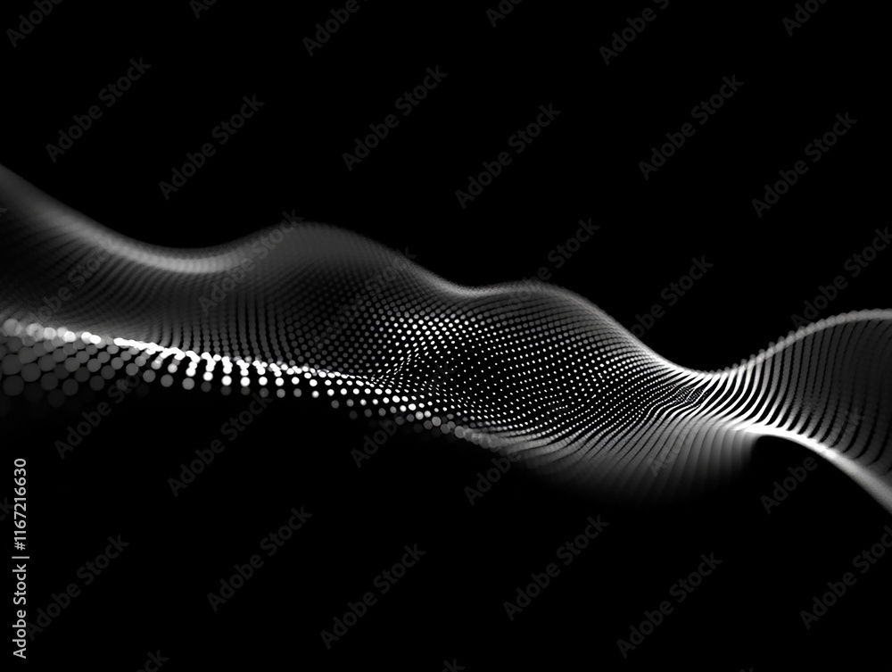 Poster dynamic wave patterns abstract art visual design digital environment artistic viewpoint conceptual e