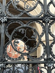 Designs in a metal fence