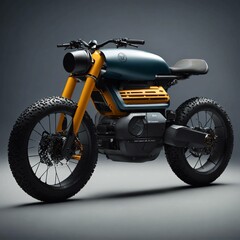 motorcycle on a black background