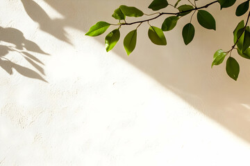 Green Leaves Branch Shadow Illustration