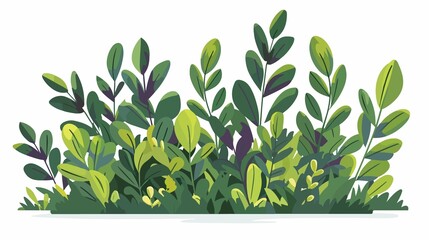 Bushes Shrub Icon Transparent Vector Isolated - Flat Vector Design for Graphic Projects