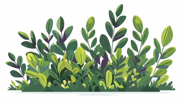 Bushes Shrub Icon Transparent Vector Isolated - Flat Vector Design for Graphic Projects