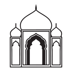 Arch window, Mosque vector