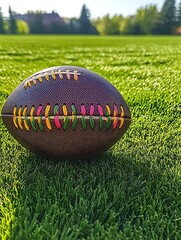 american football on grass