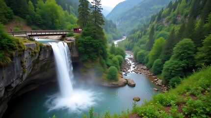 waterfall on the river