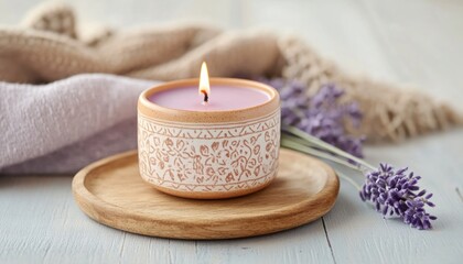 Discover the perfect Mother's Day gift with our beautifully scented candles, creating a warm and inviting home setting that celebrates the essence of motherhood and comfort This serene image captures