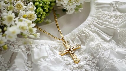 baby girl baptism concept. Selective focus