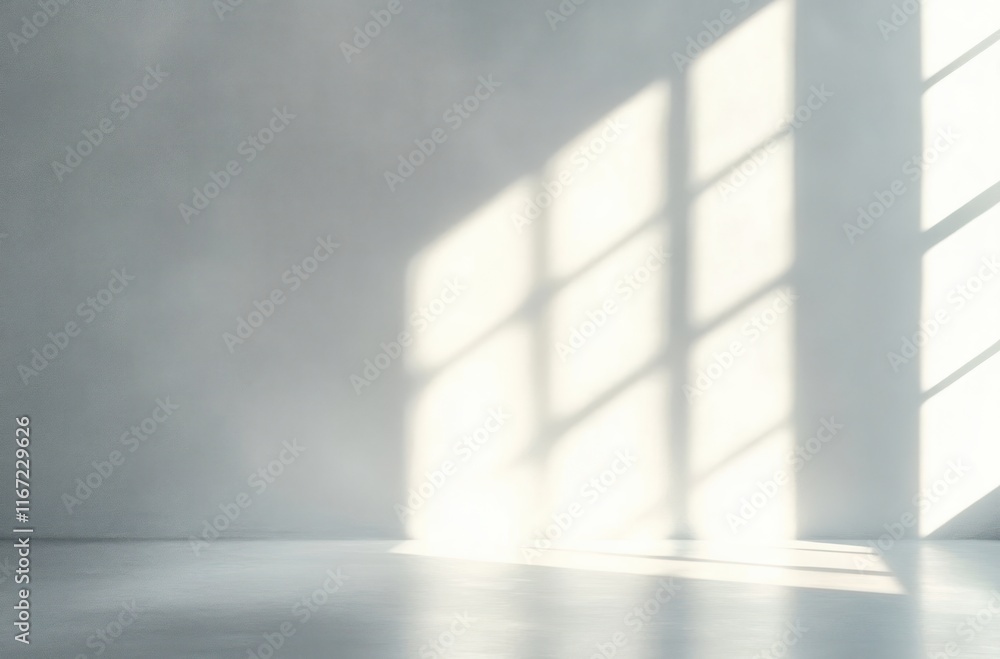 Poster minimalist abstract composition soft light and shadows white texture background