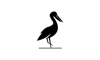 stork on the beach
