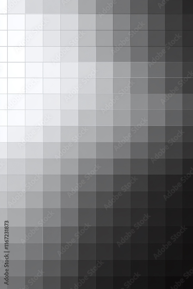 Poster muted gray to light silver pixel gradient with a smooth transition.