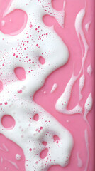Pink and White Abstract Foam Background