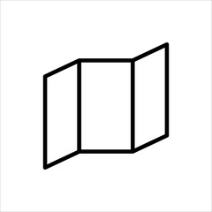 Brochure line icon. Catalogue, booklet, magazine, letterhead, open book and other polygraphy vector illustration. Isolated on white background.