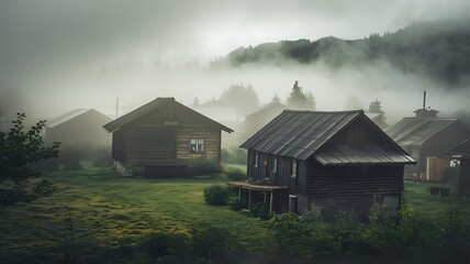 Fototapeta premium The Impact and Challenges of Fog on Environment and Daily Life