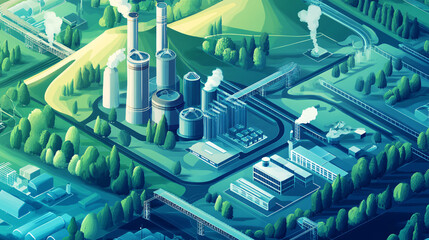 Fototapeta premium AI-powered big data integration for environmental monitoring, analyzing pollution levels, climate conditions, and natural resource usage for sustainable management.