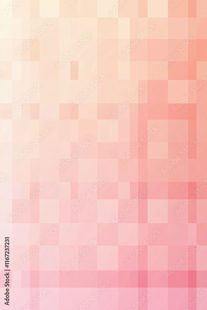 Poster soft pink transitioning into muted peach in a pixel gradient format.