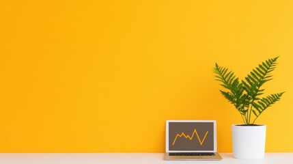 Digital product promotion with vibrant warm tones of orange, red, and yellow, showcasing online display and e-commerce, ideal for innovative, dynamic business environments and team collaboration.