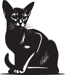 Fototapeta premium Cat black silhouette vector