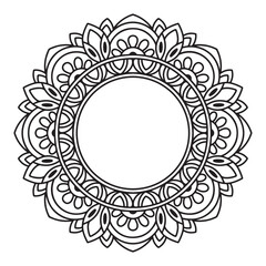 illustration art engraving mandala circle frame tattoo and tshirt design