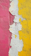 Yellow white magenta pink grainy gradient background vertical smooth retro noise texture mobile wallpaper abstract design, Generative AI