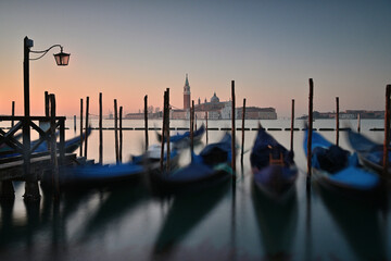 Venedig - Gondeln am Riva degli Schiavoni