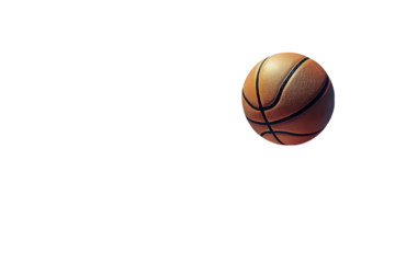A basketball with a black background, emphasizing sports and leisure activities.