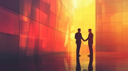 Businessmen making handshake with partner, greeting, dealing, merger and acquisition, business joint venture concept, for business, finance and investment background, teamwork and successful business