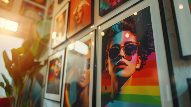LGBTQ+ Inspired Greeting Card Art: A display of greeting cards inspired by LGBTQ+ themes, highlighting community and personal expression.
