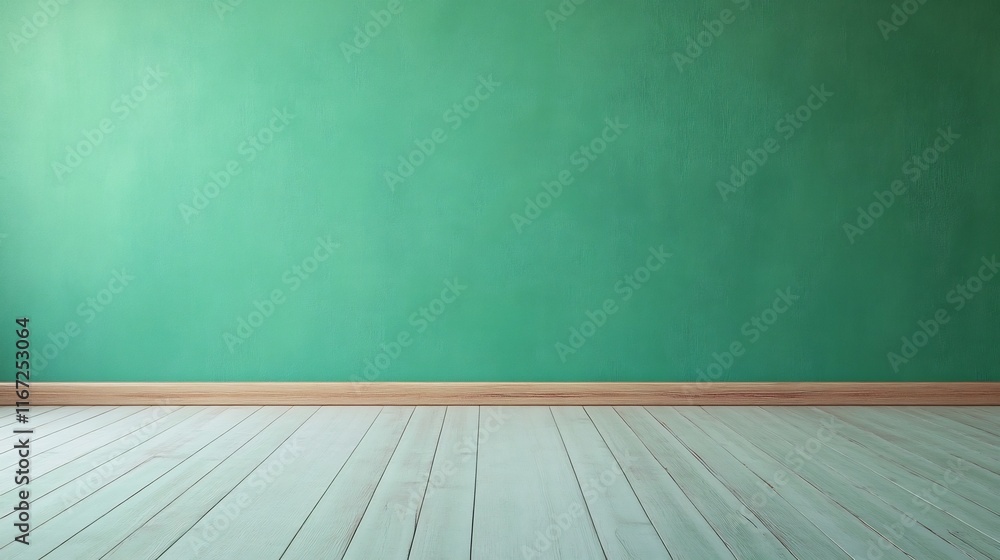 Poster light green textured wall with faded patterns,ample copy space for design