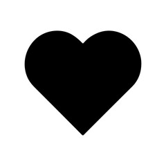 Heart silhouette vector illustration on white background.