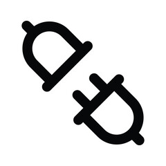 Electric socket with a plug. Connection and disconnection concept