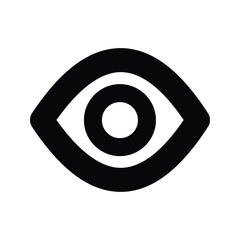 Eye Icon Vector Design for web, isolated on white background