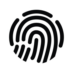 Fingerprint vector icon. Touch ID icon isolated on background. ID app icon. Vector icon for web site, app or multimedia. UI UX.