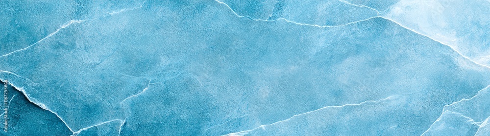 Poster a detailed texture of cracked blue ice, displaying intricate patterns and subtle color variations. p