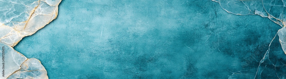 Poster abstract textured background with turquoise marble-like design. perfect for creative projects, web d