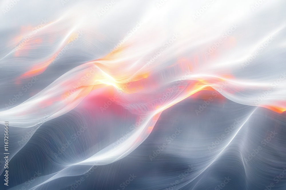 Poster abstract light reflections water texture minimalist background with rainbow glow and soft gradients