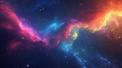 Obraz premium Colorful nebula with stars.