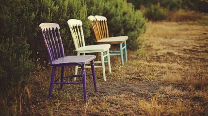 view of heather in a rustic wedding setting, showcasing the charming simplicity and pastel colors. | Heather 