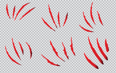 Animal Claw scratches icons set vector eps10.