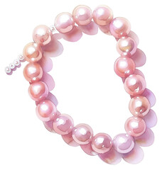 Obraz premium PNG Soft pink pearl necklace accessories accessory bracelet.