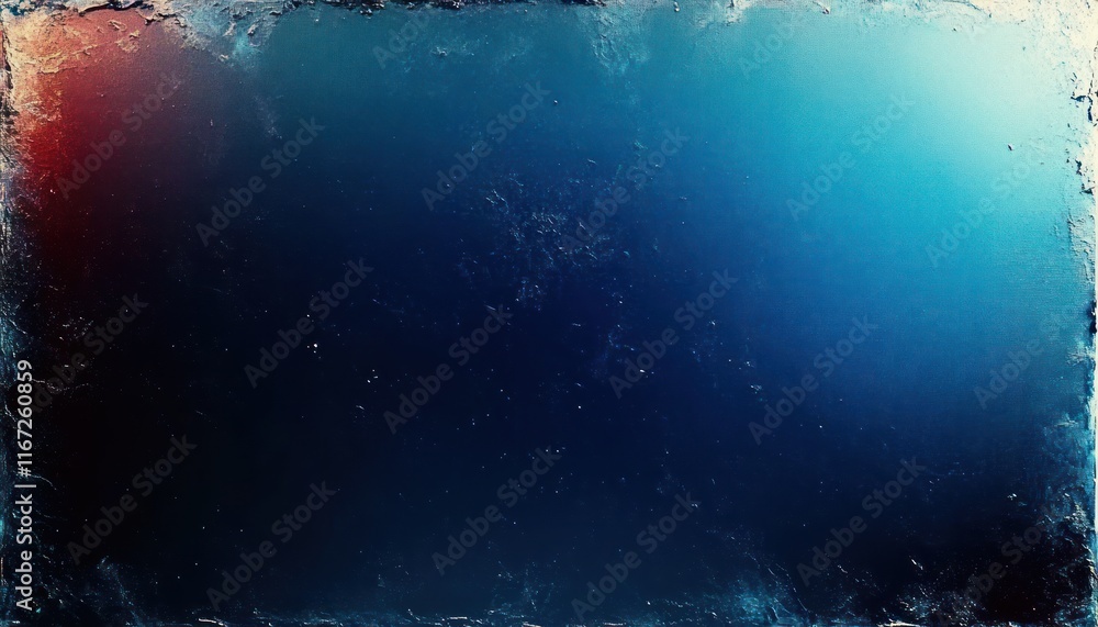 Poster abstract deep blue and black space composition with ethereal lighting and canvas texture