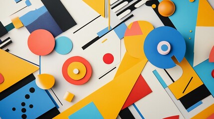 Colorful abstract geometric shapes.