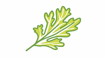 Detailed Celery Leaf Outline Icon on Transparent Background for Professional Designs