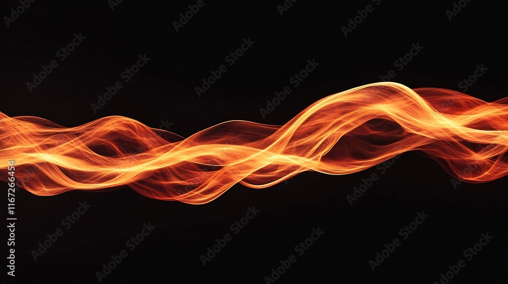 Poster glowing abstract light trails symbolizing dynamic technology and fast-paced momentum