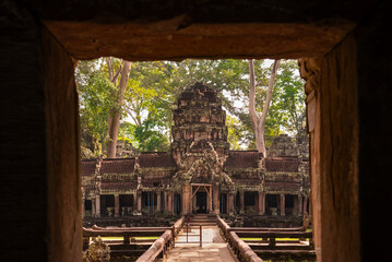 Fototapeta premium Angkor ancient temple ruins in Cambodia