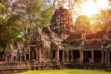 Angkor ancient temple ruins in Cambodia
