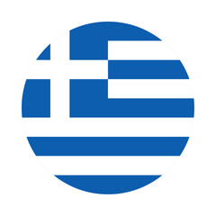 Round Greece flag icon