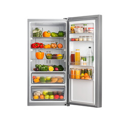 Refrigerator isolated on white background full depth of field 
