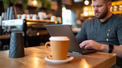 Remote Worker Coffee House Lifestyle