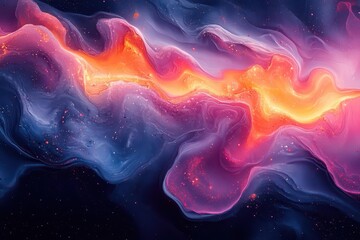colorful abstract design features fluid liquid paint swirling in a harmonious blend of hues creating an energetic and captivating background for creative projects